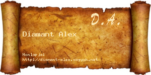 Diamant Alex névjegykártya